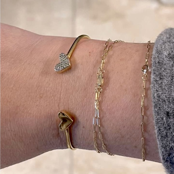 Kendra Scott vermeil 18k yellow gold plated sterling and diamond Ari cuff - Picture 1 of 3